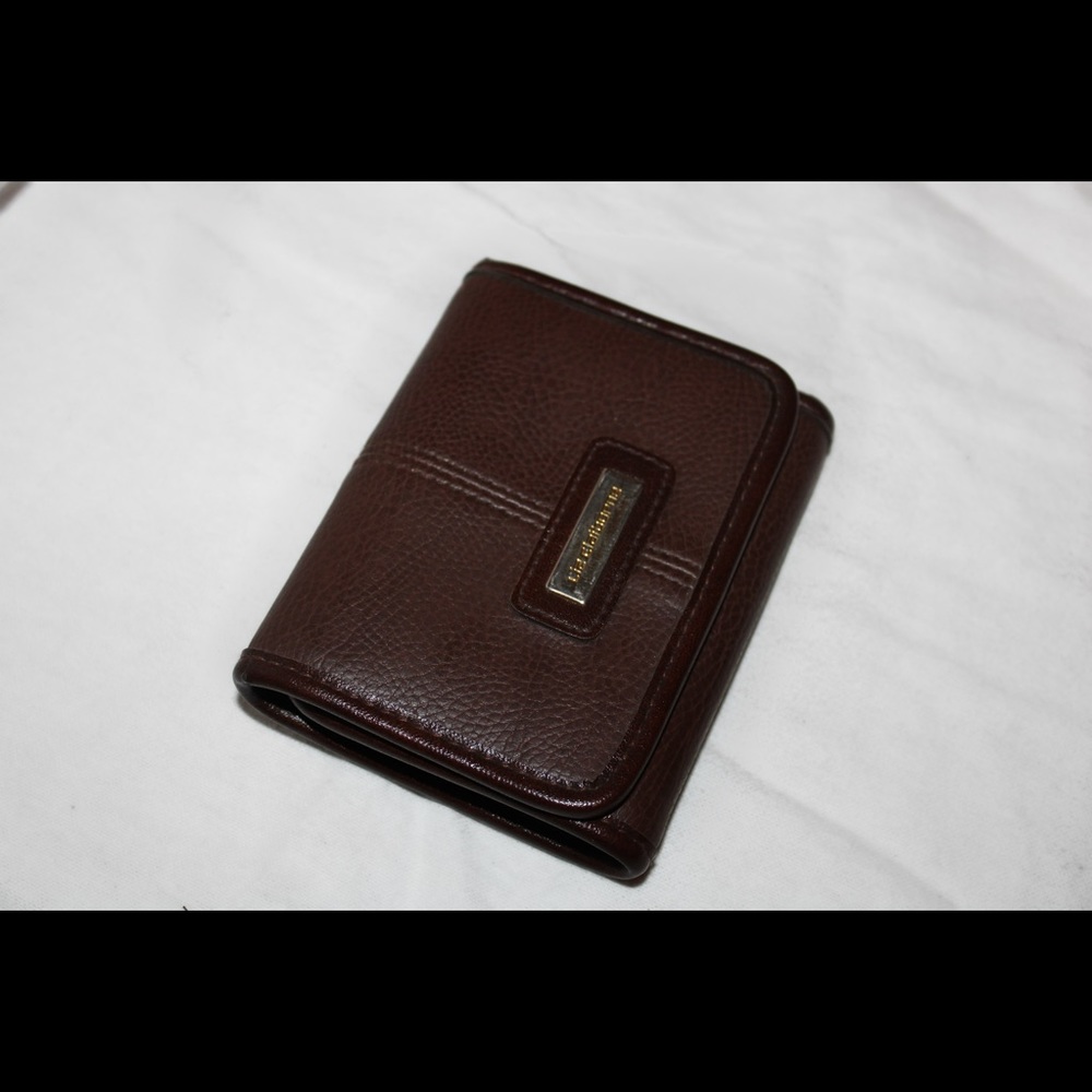 Liz Claiborne Brown Leather Trifold Wallet